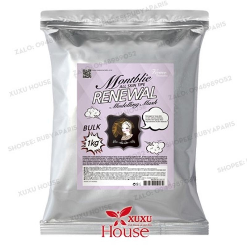 1KG Mặt nạ tươi, Mask dẻo MODELLING MASK MONTBLIE chuyên dùng cho Spa, đắp mặt nạ tại nhà LOVESKINCARE VN