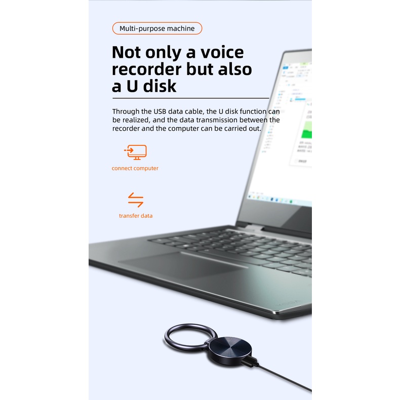 Máy Ghi Âm Giọng Nói Thông Minh MP3 S30 Mini Có Móc Khóa