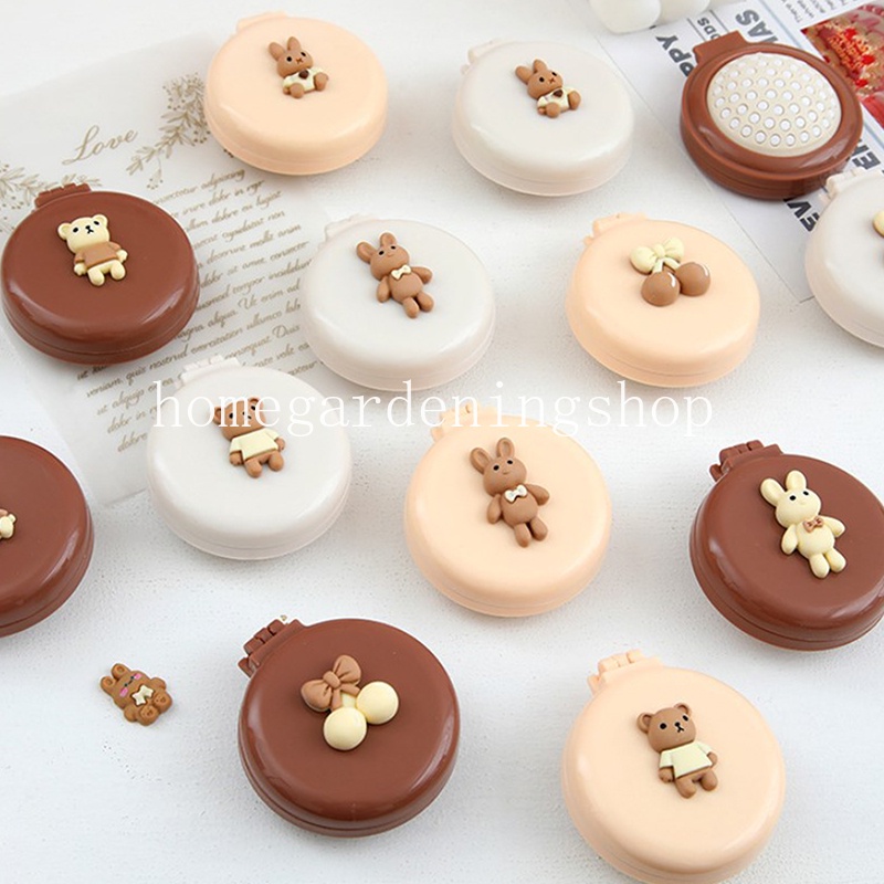 Lược Chải Tóc Mini Kèm Gương Dạng Gập Hình Hoạt Hình Dễ Thương Có Thể Gập Lại Cho Học Sinh Nữ