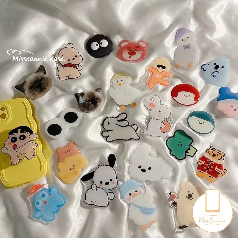 Giá Đỡ Điện Thoại Hình Thỏ / Hoa / Bướm / Trái Tim Màu Gradient Thời Trang