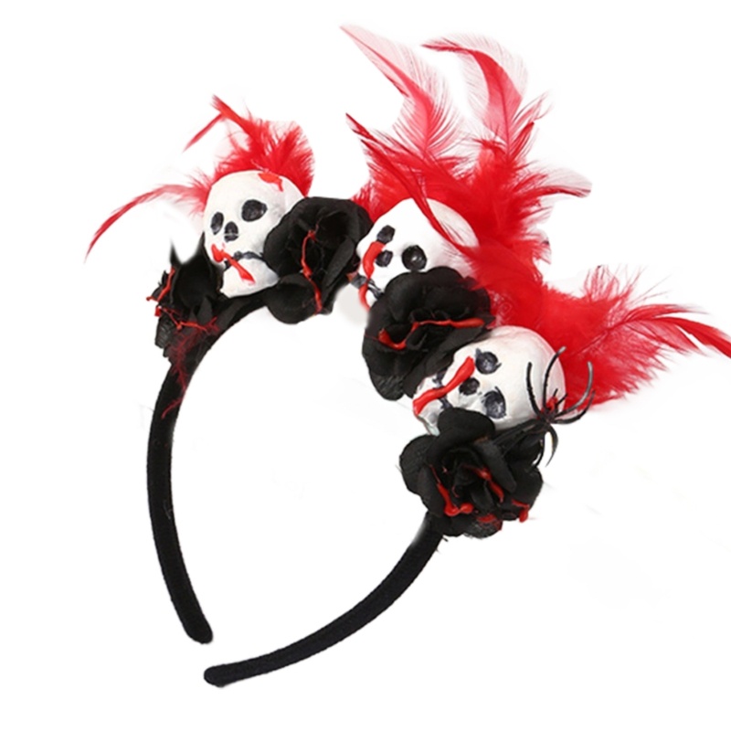 Halloween Skull Head Headband Headband Hair Hoop Headband Flower Decorative