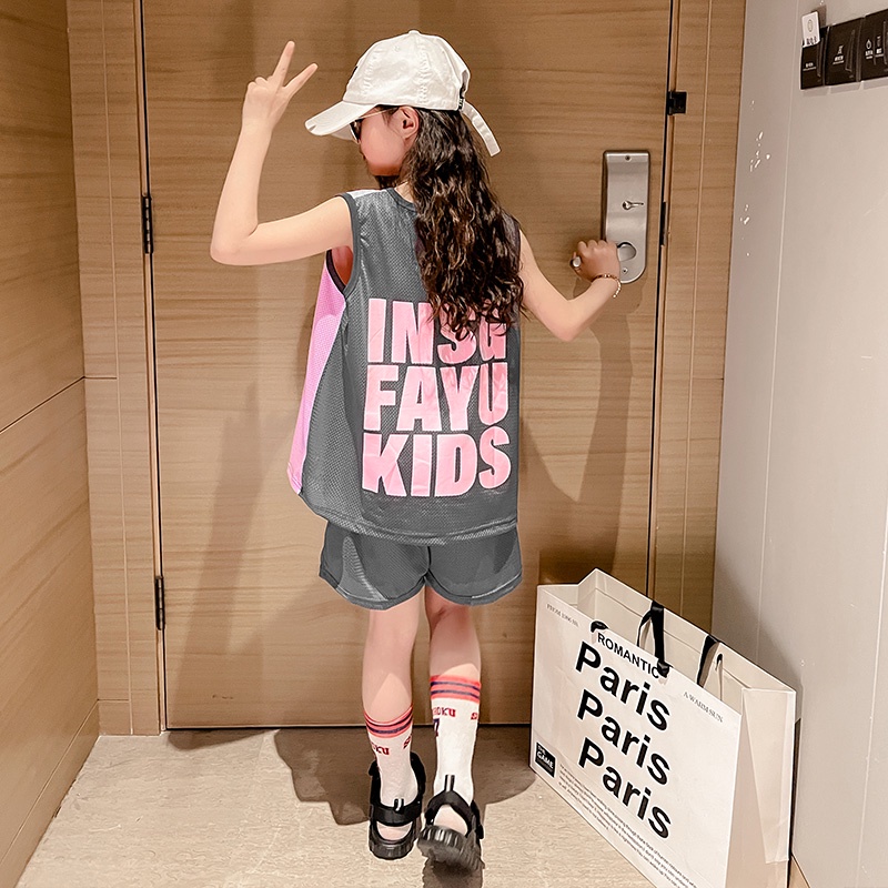Bộ Quần Áo Ngắn Tay Thời Trang Mùa Hè Hàn Quốc 2023 Cho Bé Gái