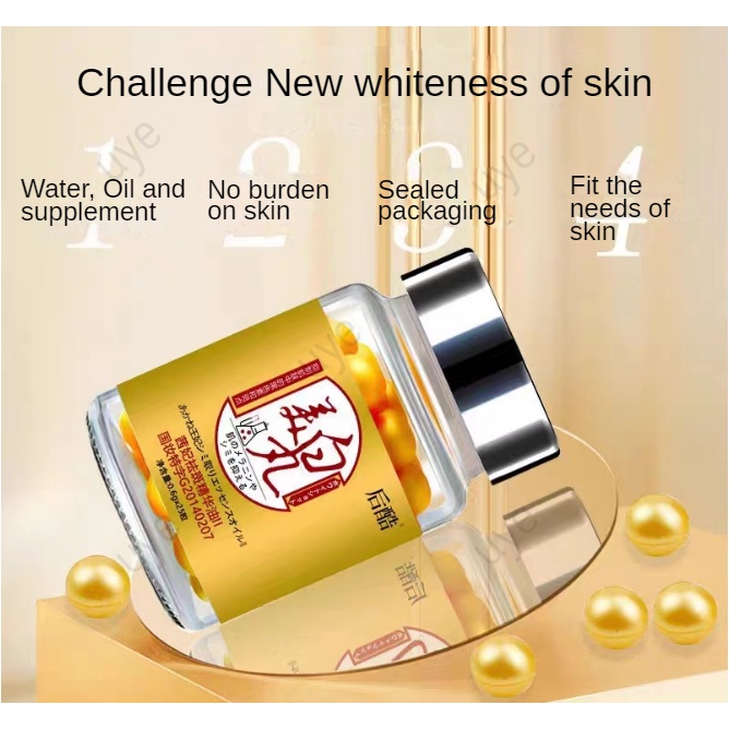 Tinh Dầu Làm Trắng Da Loại Bỏ Đốm Nâu Và Làm Sáng Da Thiết Kế Hình Viên Thuốc Độc Đáo