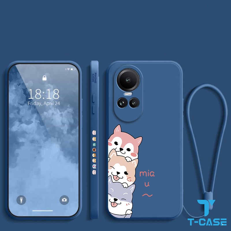 Ốp lưng OPPO Reno 10 5G Reno 10Pro 5G Ốp Điện Thoại Silicon Mềm Hình Cún Dễ Thương Có Nắp Lens Cho OPPO Reno 10 5G Reno 10Pro 5G 2A-GG