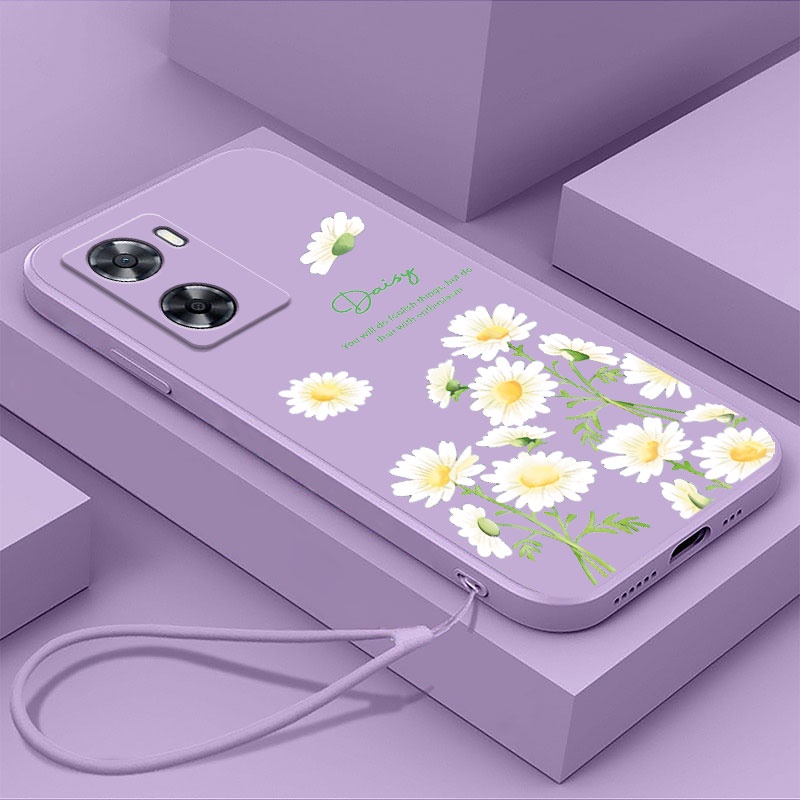 ốp lưng OPPO A57 2022 4G OPPO A77 2022 4G A57E A57S 4G vỏ điện thoại daisy nhỏ cạnh thẳng toàn bộ ốn