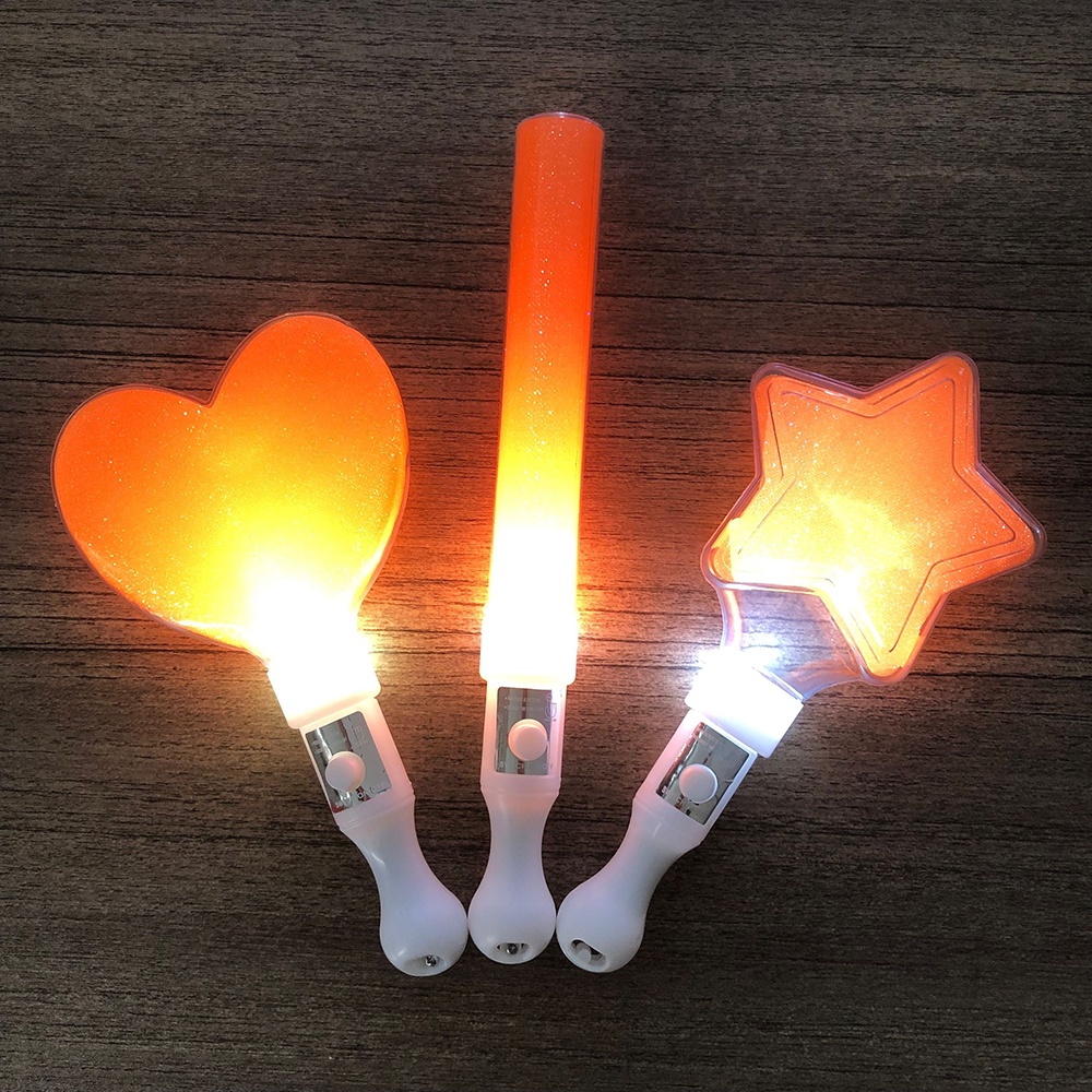 Gậy Phát Sáng Hình Ngôi Sao Năm Cánh Màu Cam Bạc Tùy Chỉnh Dùng Cổ Vũ TFBOYS Love Cheer