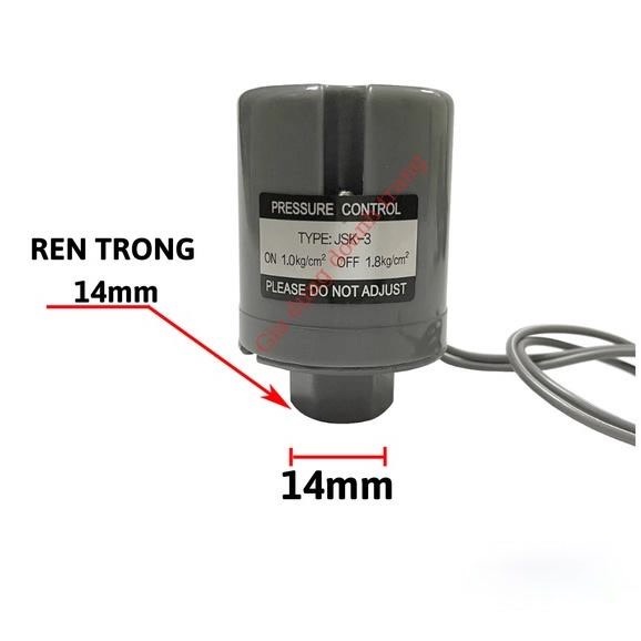 Rơ le máy bơm tăng áp, Rơ le máy bơm nước kiểu ren ngoài 12, 13, 14, 17, 21mm