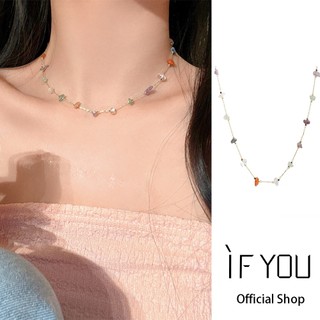 Vòng cổ / Vòng Tay Chuỗi Hạt Đá Nhiều Màu Độc Đáo Thời Trang Cho Nữ
