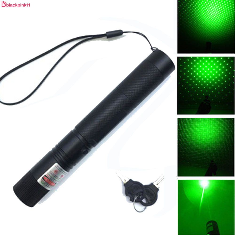 Laser mạnh mẽ mới 303 Tiêu cự có thể điều chỉnh 532nm Con trỏ laser màu xanh lá cây Bút trỏ laser nhẹ để săn bắn blackpink11