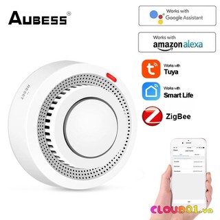 Tuya Đầu báo khói thông minh Zigbee Báo cháy thông minh Âm thanh lũy tiến Cảm biến khói quang điện Hoạt động với Tuya Zigbee Hub cloud1
