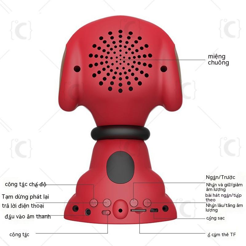 Phim Hoạt Hình Chú Chó Loa Bluetooth Không Dây Mini Thú Cưng Dễ Thương Wangchai Món Quà Mới Sáng Tạo Dễ Thương
