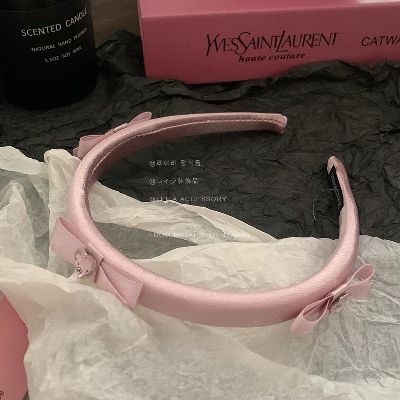 Băng Đô Nơ Bạc Đính Đá Hàn Quốc