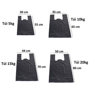 1kg Túi nilong đen gói hàng,Túi nilong đen đựng rác.