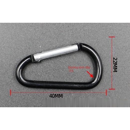 Móc Khóa Treo Nhôm Chữ D Carabiner  Siêu Cứng 4.5cm - Giá 1000đ - Hàng Có Sẵn Trong Kho