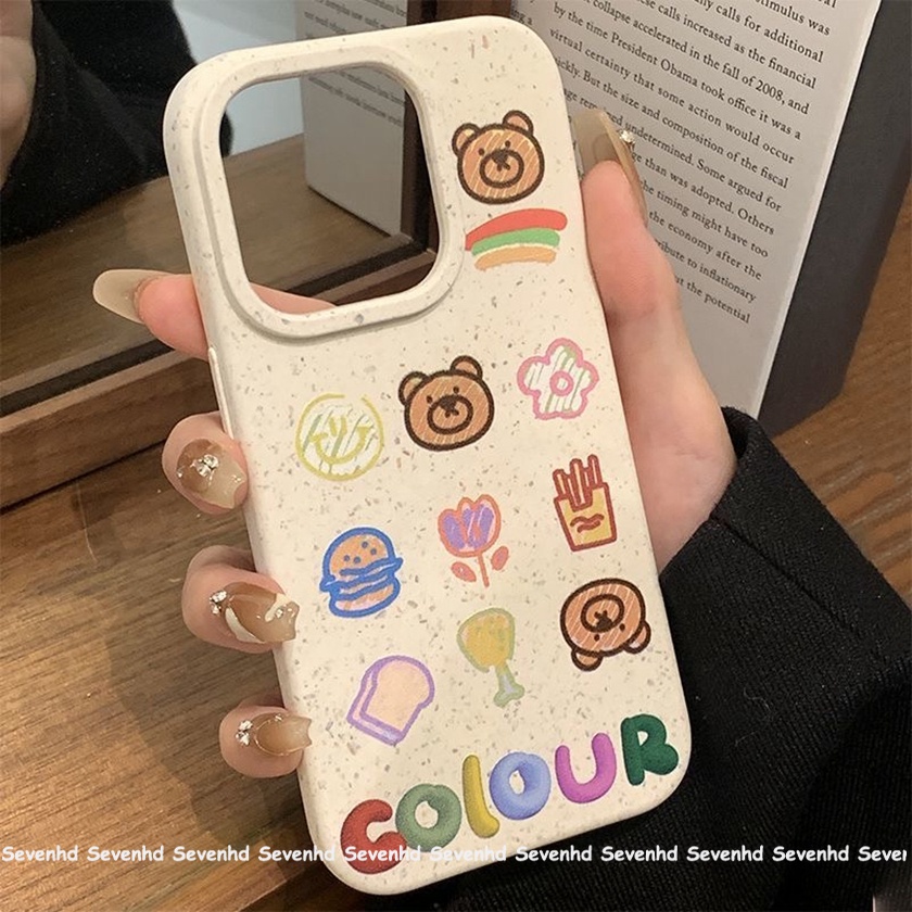 Ốp Điện Thoại Mềm In Hình Gấu Graffiti Cho iPhone 15 14 13 12 11 Pro Max X XR Xs Max 8 7 6 6s Plus SE 2020