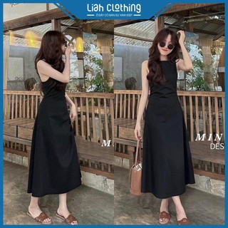 [Có sẵn] Min studio - Váy hai dây cổ thuyền hở lưng đi biển #D811230