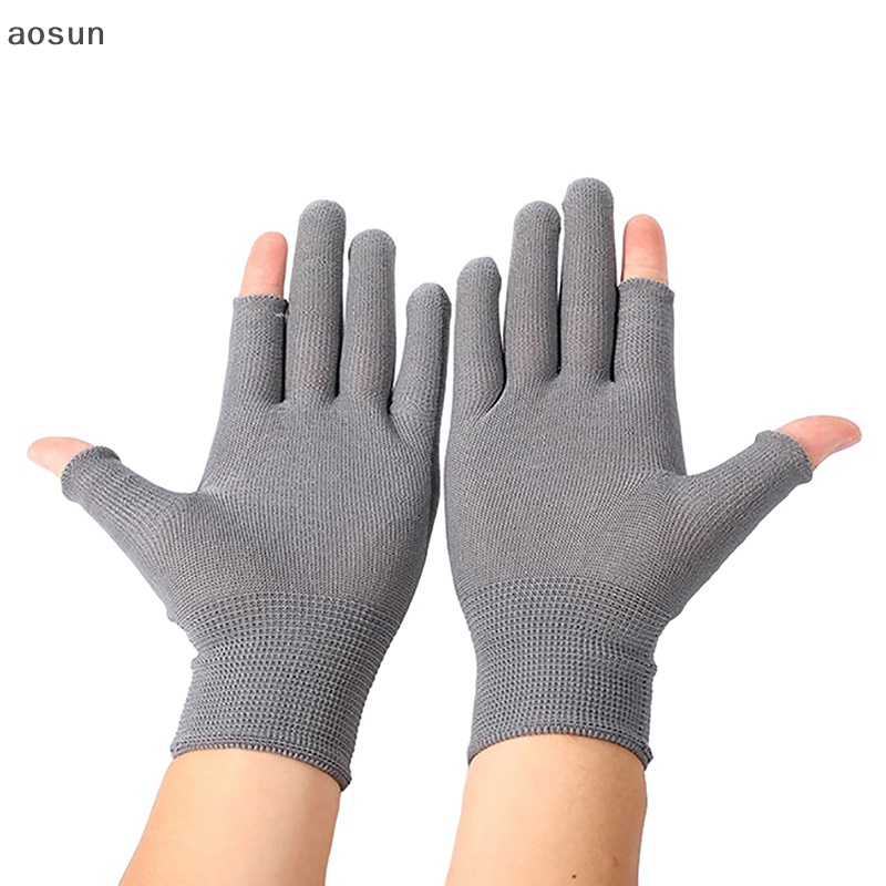 Aosun nylon thoáng khí găng tay màn hình cảm ứng nửa ngón găng tay toàn ngón găng tay ngoài trời găng tay mỏng hung shoog mitten en