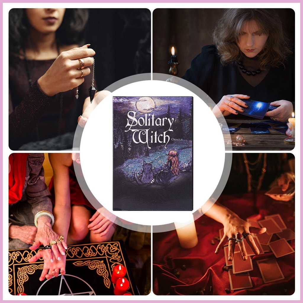 Bói toán tarot cards solitary witch oracle board game công cụ bói toán 45 cái phiên bản tiếng anh mysterious shinvn shinvn