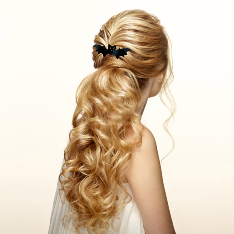 Crazy Kẹp Tóc Móng Vuốt Hình Đầu Lâu Bí Ngô halloween Chống Trượt Cho Thanh Thiếu Niên