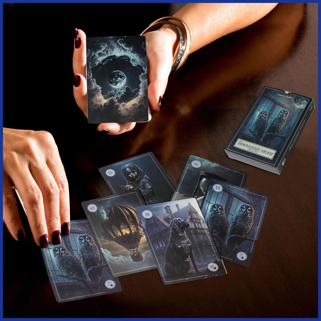 44 thẻ / bộ thẻ bói toán bộ bài tarot the moonlight night oracle card deck công cụ bói toán trò chơi bói toán aiavn