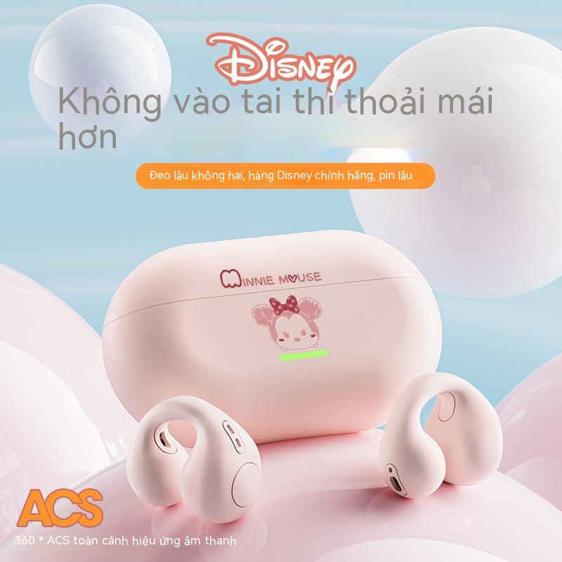 Tai nghe Bluetooth truyền dẫn xương Disney tai kẹp không dây thật tai không vào tai tai nghe âm cao tai nghe kéo dài