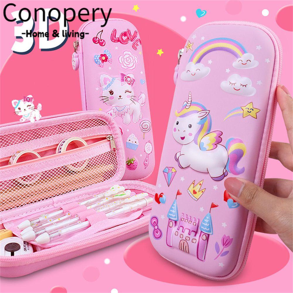 Conopery Bút chì quà tặng trẻ em kawaii eva vịt nhỏ cô gái / bé trai đồ dùng học tập hộp văn phòng phẩm