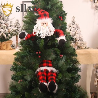 Elf santa claus tree decor treoable pose-able santa claus toy for christmas tree