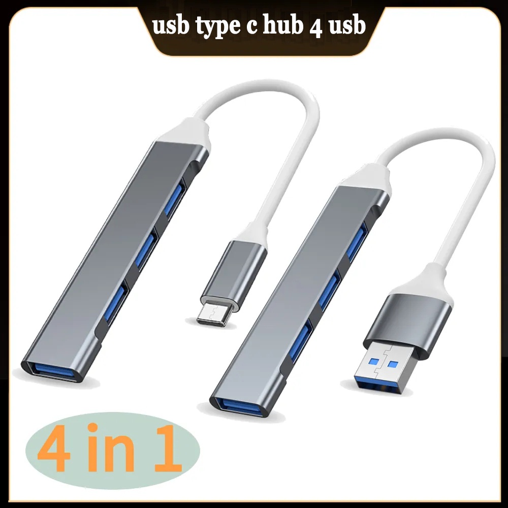 4 trong 1 usb c hub loại c sang usb 3.0 quad port multi splitter adapter otg cho xiaomi lenovo macbook pro 13 15 air pro pc phụ kiện máy tính