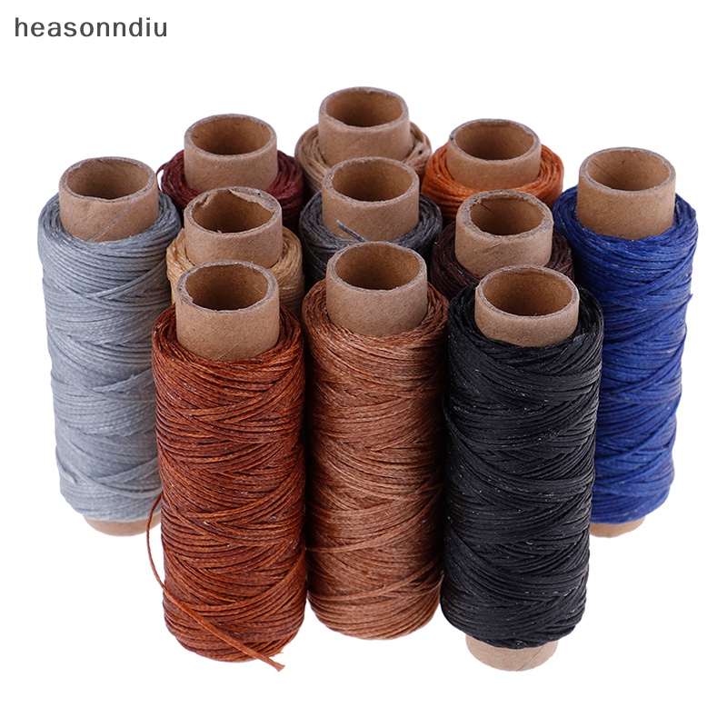 Heasonndiu 50m / cuộn da may phẳng wd chỉ sáp dây thủ công khâu tay 150d vn