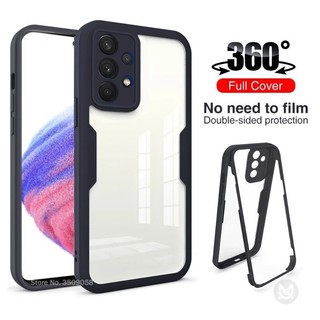 Ốp lưng trong suốt bảo vệ toàn diện 360 độ cho samsung galaxy a73 a53 a33 a23 a13 a04s a03 a03s ốp lưng chống va đập silicon với phim màn hình phía trước