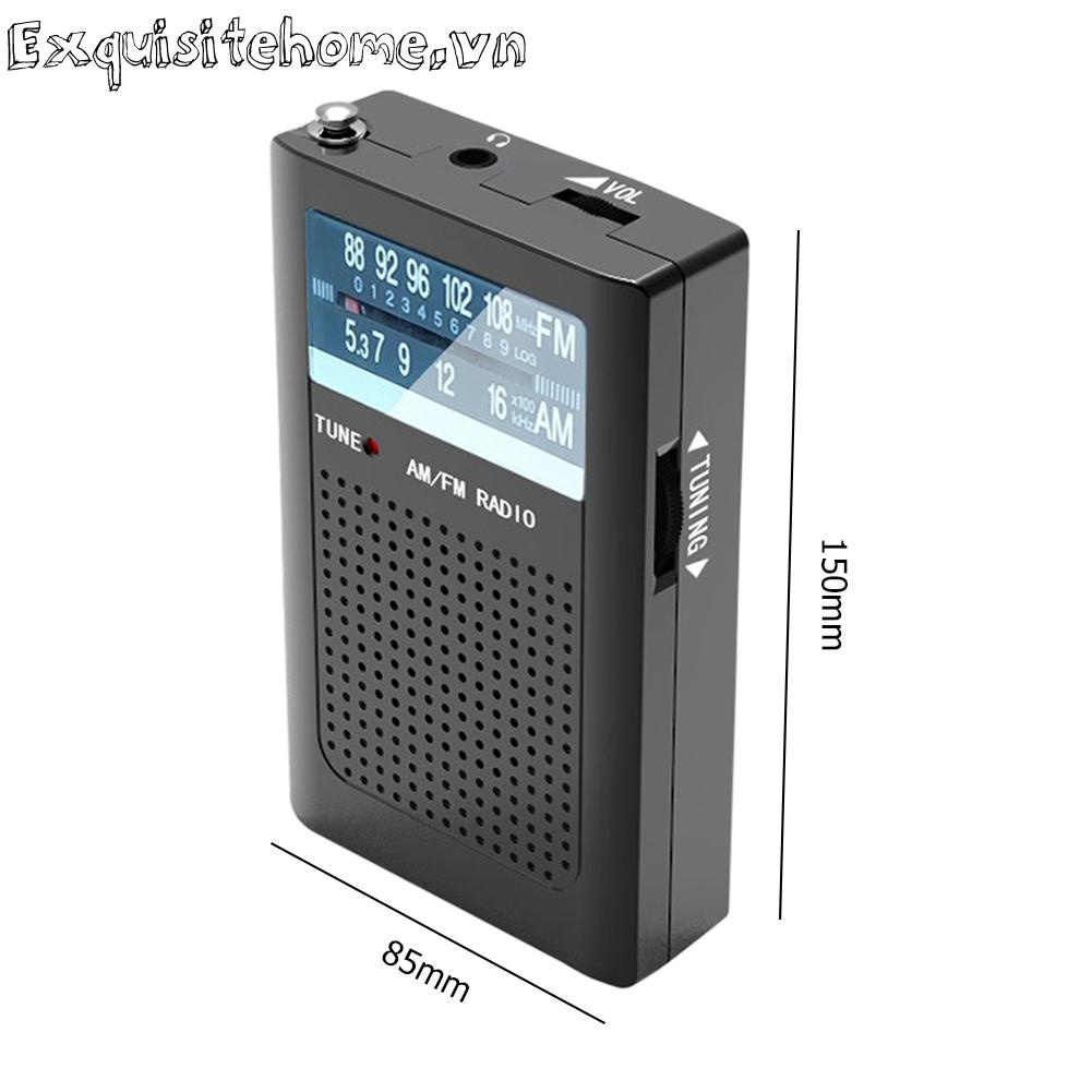 Máy thu radio fm bỏ túi di động với antenna fmam pointer đài phát thanh retro