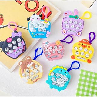 Máy chơi game cầm tay mini whack-a-mole pop it bubble fidget toy keychain máy trò chơi móc khóa nhựa chống rơi cho ba lô chìa khóa trang trí cho trẻ em quà tặng