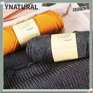 YNATURAL 100g Woman Cardigan Wool Crochet Yarn Doll Scarf Supplies Sweet Soft Wool Yarn Scarf Suitable Hand-Knitting Thread Baby Sweater Solid Color Long Yarn