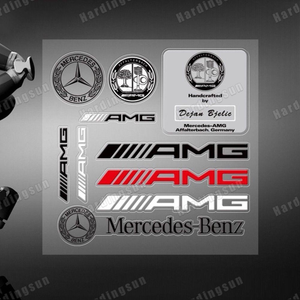 Nhãn dán xe chất lượng cao huy hiệu biểu tượng mercedes amg decal cho benz