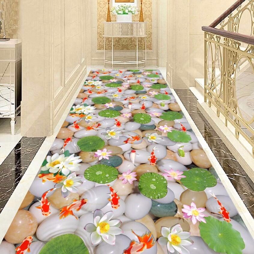 In 3d garden flower hallway thảm và thảm cho phòng ngủ phòng khách thảm nhà bếp phòng tắm chống trượt thảm trải sàn