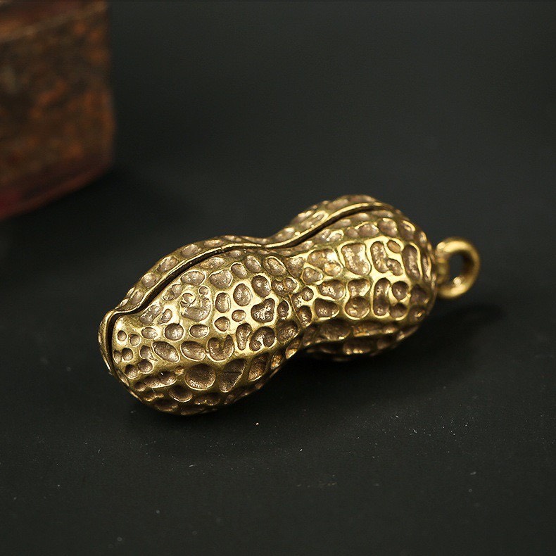 Tượng Trưng Bày Phong Thủy Bằng Đồng Hình Hạt Đậu, Móc Khóa, Trang Trí Chậu Kiểng, Bàn Làm Việc,