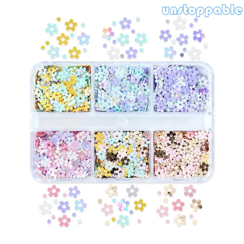 Unstop * shiny flower glitter resin trám micro flakes sequins epoxy resin mold fillers for diyjewelry making nail art