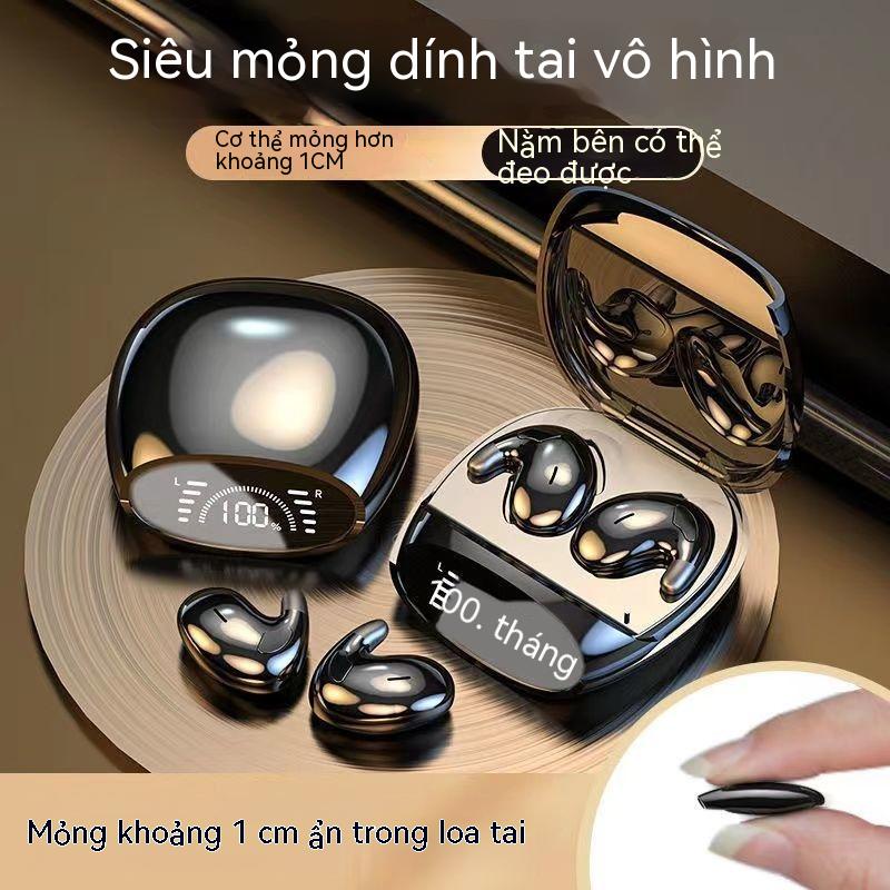 Tai nghe Bluetooth dẫn truyền xương siêu mỏng không vào tai ngủ thật không dây vô hình nằm nghiêng có thể đeo không ép t