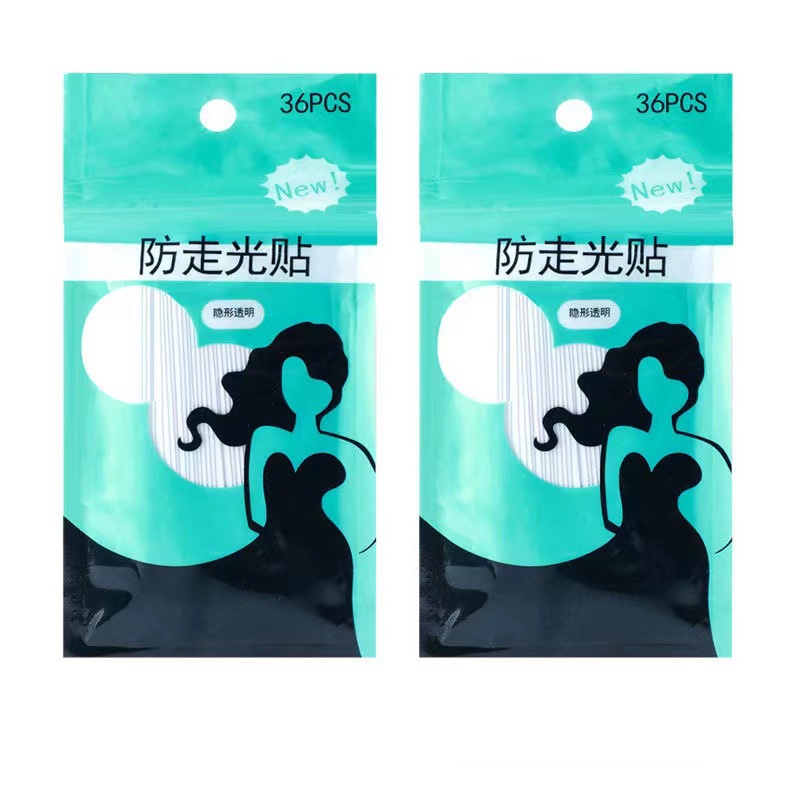 Miếng dán 2 mặt chống hở mép áo mép váy siêu mỏng trong suốt túi 36 miếng, Băng dính cố định quần áo ARSE FANS