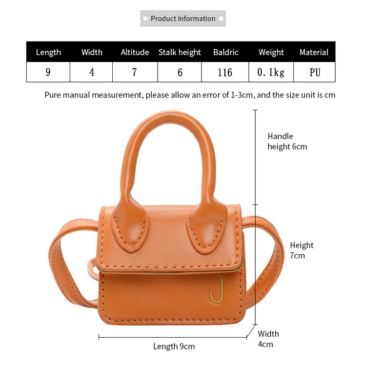 Túi xách trẻ em cho bé gái thiết kế túi sang trọng túi vuông dễ thương ví trẻ em và túi xách túi đeo chéo mini túi đựng tiền xu cho bé gái