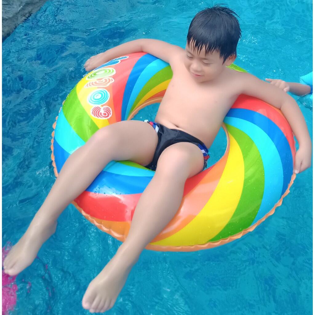 Phao Bơi Cho Bé, Phao Tập Bơi Hình Tròn Cho Trẻ Em Và Người Lớn 44 - 54 - 64  - 74 - 84cm - Chất Liệu Nhựa PVC Cao Cấp