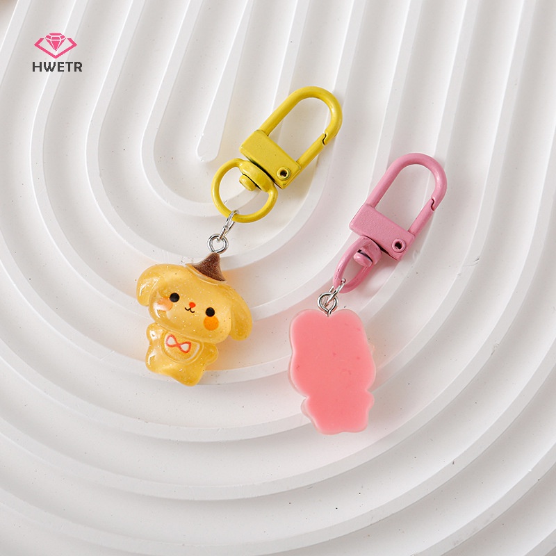 Hwetr sanrio keychain keyring for friend couple bag hello kitty mặt dây chuyền xe hơi airpods hộp điện thoại charm phụ kiện trang sức mới