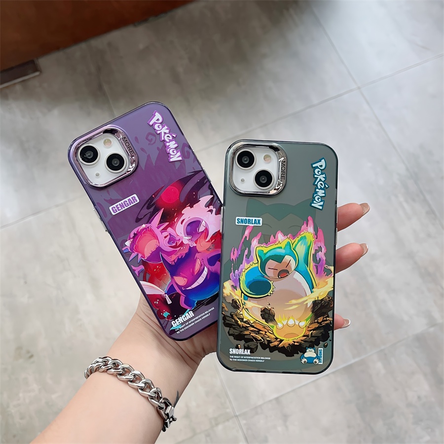Ốp Điện Thoại Cứng Mạ Điện Hình pokemon Cho iphone 14 pro max iphone 13 pro max iphone 12 pro max iphone 11