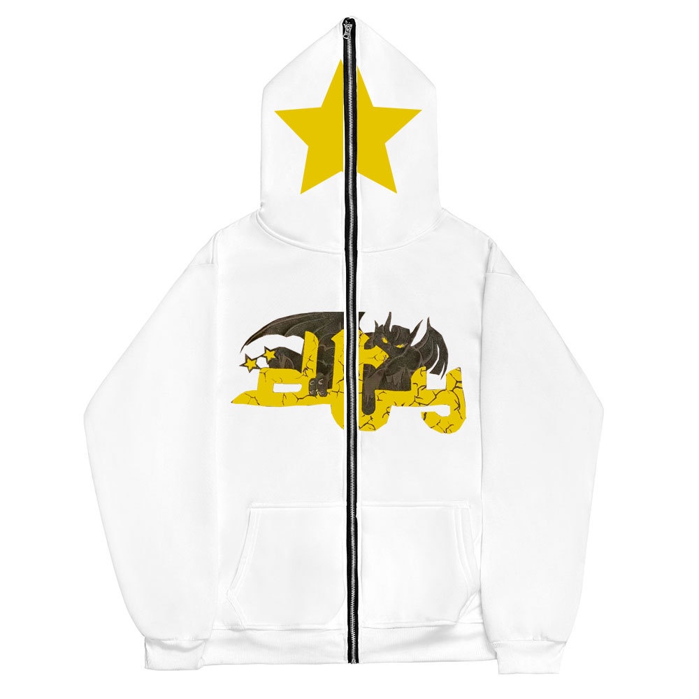 Áo khoác hoodie MMIOT khóa zip oversize phong cách harajuk gothic đường phố retro hip hop y2k cao cấp cho nam nữ