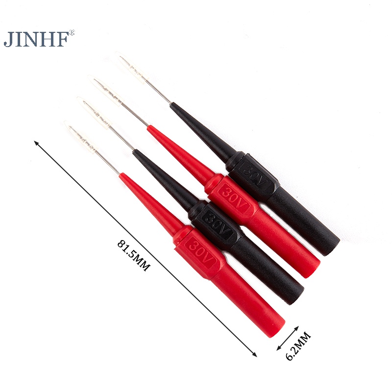 Jinhf 4 cái 0,7mm 30v công cụ chẩn đoán đồng hồ vạn năng đầu dò đầu quay lại đầu nóng