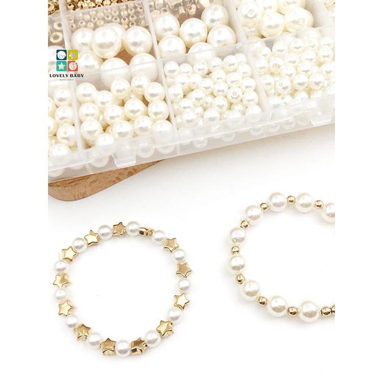 720 cái spacer beads set diy bracelet beads kit bao gồm các loại hạt ngọc trai cho vòng tay trang sức làm cửa hàngbc6902