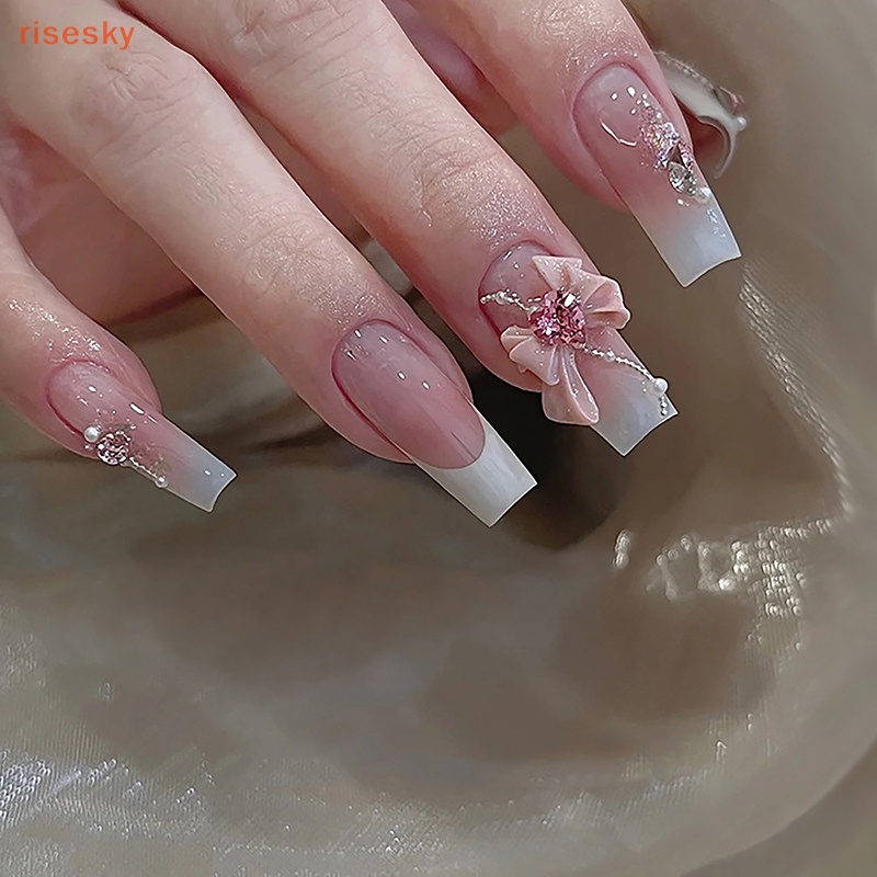 10 cái 3d resin bowknot nail ch kim cương hồng ruy băng nơ rhinestone bộ phận trang sức làm móng trang trí diiy salon phụ kiện quà tặng