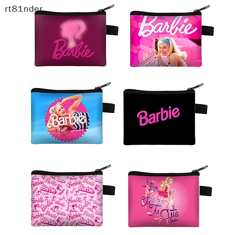 Rt thời trang kawaii barbie ví tiền xu anime trẻ em di động mini dây kéo ví hoạt hình túi lưu trữ túi quà tặng đồ chơi n