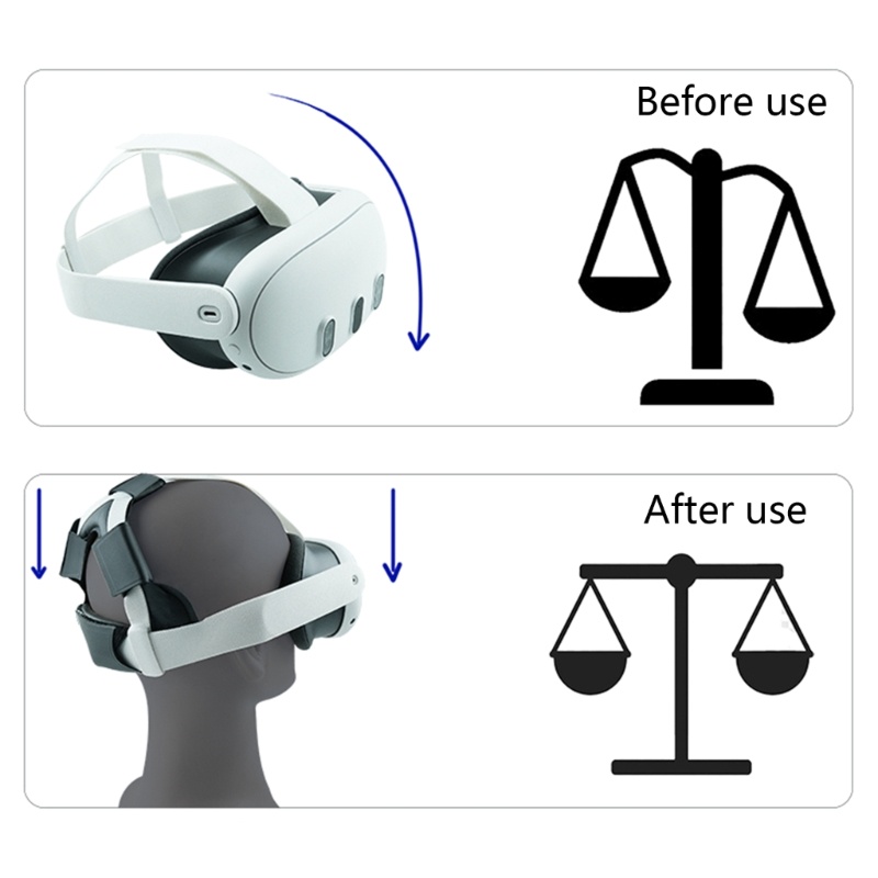 Lucky for meta quest 3 vr tai nghe giảm áp lực đầu nâng cao sự thoải mái