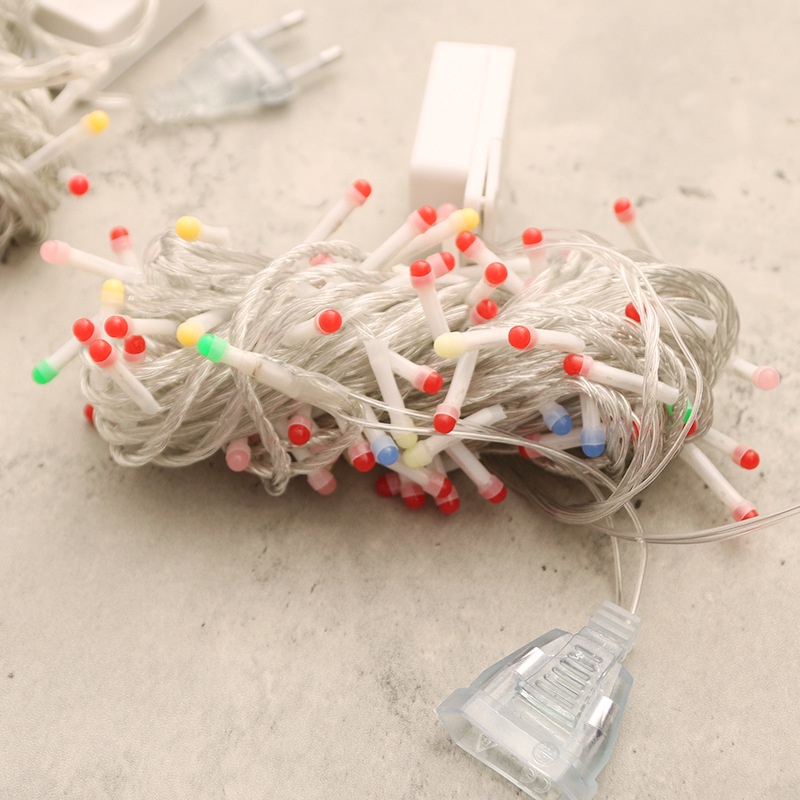 Hạt đèn màu mới 8m đèn dây led diwali cắm vào trang trí ánh sáng fariy cho giáng sinh đèn quà tặng năm mới deepavali